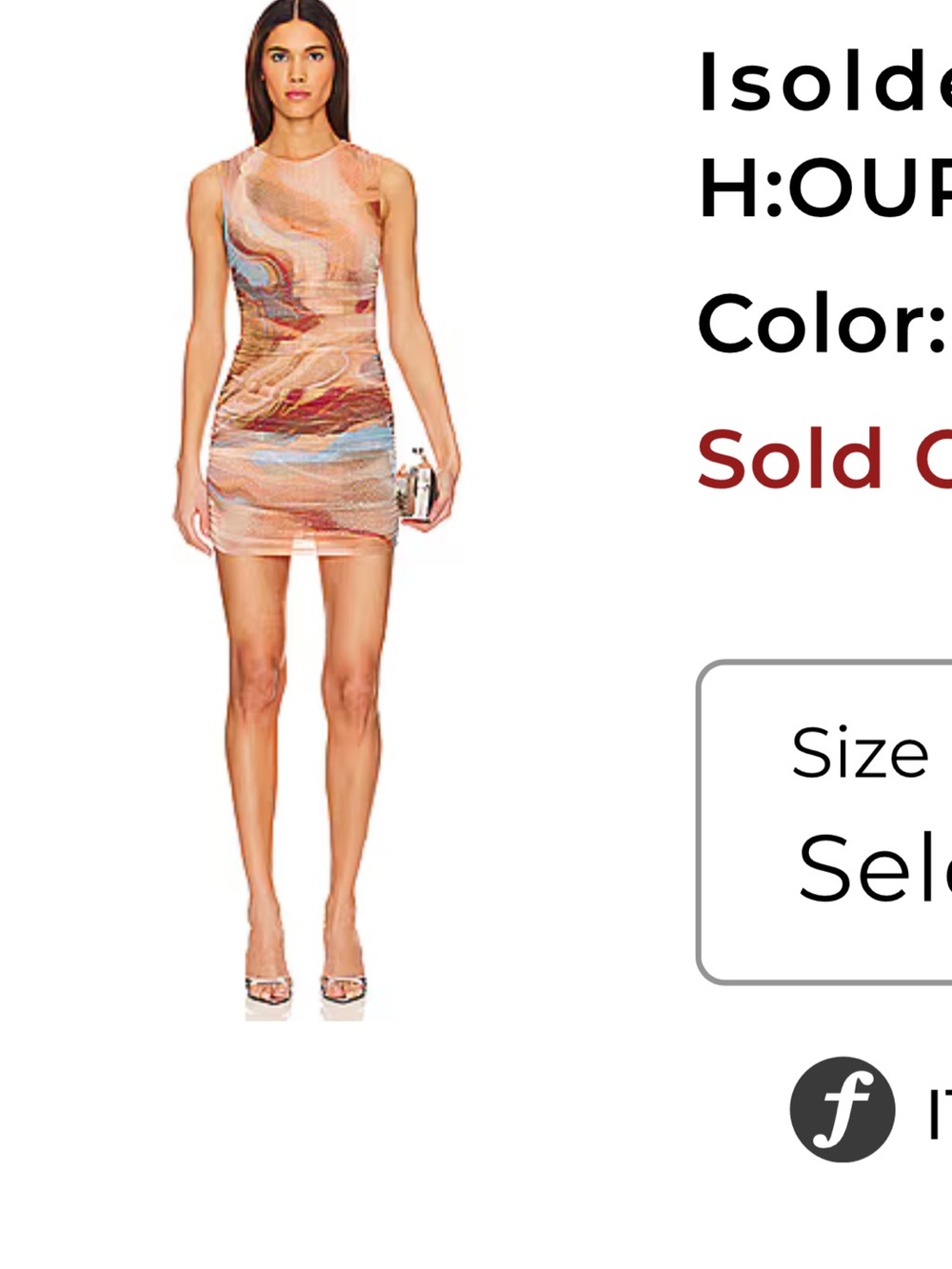 REVOLVE Marble-Effect Sleeveless Mini Dress in Peach Multi